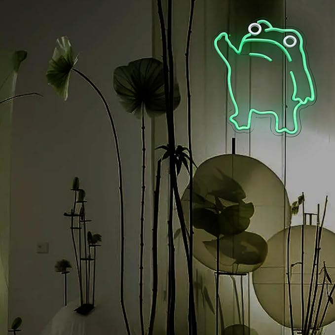 Frog Neon Sign for Room Wall Decor Neon Frog Light Up Sign Led Wall Art Holiday Birthday Gift
