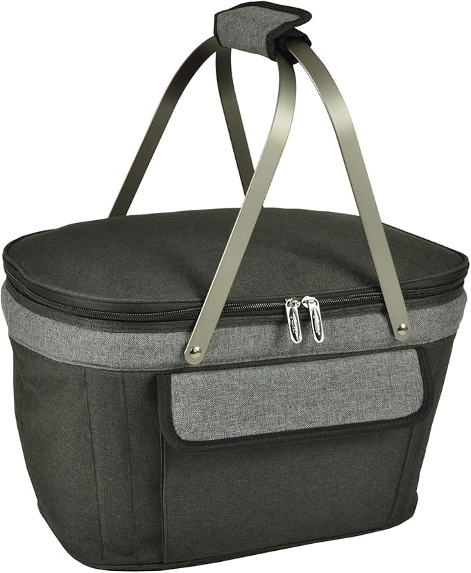 Picnic at Ascot Patented Insulated Folding Picnic Basket Cooler- Designed & Quality Approved in The USA