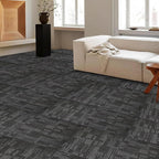 ALTRUISTIC Heavy Duty Commercial Carpet Tiles 24" x 24", 18 Pcs/72 sq ft (FlexLok tabs Included),Non-Slip Soft Square Carpet Floor Tile for Office Bedroom Living Room Kitchen Garage Gym (Grey)