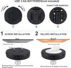 LED Spotlight, Battery Powered Picture Lights, Uplighting Indoor, Puck Lights with Remote, Stick Spot Light for Wall Display Dartboard Painting Artwork Accent-Silver
