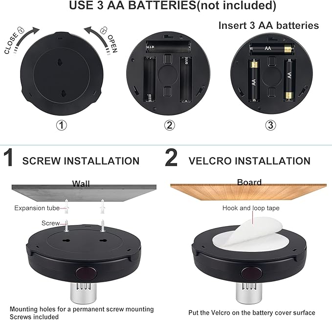 LED Spotlight, Battery Powered Picture Lights, Uplighting Indoor, Puck Lights with Remote, Stick Spot Light for Wall Display Dartboard Painting Artwork Accent-Silver（4Pack）