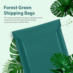 Fuxury Poly Mailers 14.5x19 Inch 50 Pcs, Waterproof Shipping Bags for Clothing, Strong Adhensive Shipping Envelopes for Small Business, Self Seal Mailers Poly Bags Mailing Envelopes Forest Green