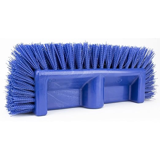 SPARTA Multi-Level Tile Scrub Brush 12" Wide Brush Head, Heavy-Duty Tile Cleaning Brush with End Bristles for Commercial Tiles, Tubs and Floor, Plastic, 12 Inches, Blue, (Pack of 12)