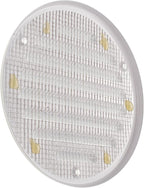 Vent Systems - 4 Inch (Inner) White Metal Round Soffit Air Vent Grille Cover, Register air Vent Deflector, Louver - Built-in Mesh - HVAC for Bathroom, Home Office, Kitchen 5 Inch (Outer)