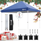 Sekey 10x10 Pop Up Canopy with One Push Setup-Easy Up Canopy with 99% UV Blocking - Instant Outdoor Sun Shade for Events, Parties, Camping- Commercial Gazebo with Weight Bags,Wind Proof&Waterproof
