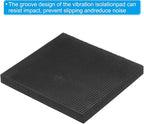 PATIKIL Rubber Anti-Vibration Pads, 4 Pcs Square Vibration Isolation Mats 3.94" x 3.94" x 0.4" for HVAC, Air Conditioner, Air Compressor, Washer, Dryer, Black