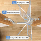 60.2"-65.7" Baby Gates Extra Wide, 40.5" Tall Dog Gate Indoor, Walk Through Pet Gates for Doorways Kitchen No Drilling Auto Close Pressure Mounted Safety Child Toddler Gate, White