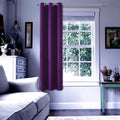 ChrisDowa Blackout Curtains 54 Inches Long for Living Room, Grommet Thermal Insulated Room Darkening Curtains for Bedroom (1 Panel Set, Royal Purple, 38W x 54L)