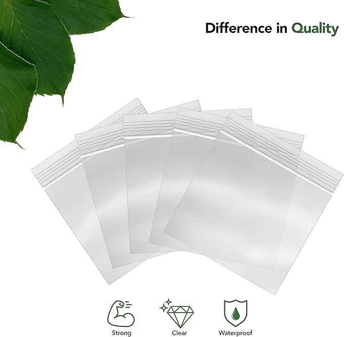 Sandwich Zip Bags – 6x6 Inches (1000 Count), 2 Mil – Clear Plastic Reclosable LDPE Poly Baggies with Resealable Lock Seal Zipper – For Snacks, Cookies, Candies, Treats, Pastries, Party