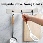 MIKEDE Strong Magnetic Hooks, 40LBS Black Swivel Swing Hooks Heavy Duty, Rare Earth Magnets with for Fridge, Grill Cruise Cabins, Hanging, Kitchen - 28 Pack