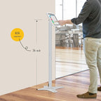 Tablet Floor Stand Anti-Theft Adjustable - Compatible with 10.9" iPad 10th, Pro 11" 1 2 3 4, Air 4 5, Air 11", iPad 11"(A16) - BSF302A