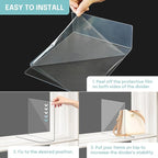 OKPOW Acrylic Shelf Dividers for Closet Organization: 4 Pack Durable Clear Shelves Separators for Clothing Adjustable 12" Tall x 10" Deep