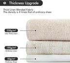 MIULEE Non-See-Through Privacy Linen Curtains 2 Panels, Light Filtering Window Curtains Farn House Textured Back Tab Semi Sheer Drapes for Bedroom Living Room, 52 x 108 Inches Long, Cream