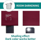 BGment Blackout Curtains for Bedroom - Grommet Thermal Insulated Room Darkening Curtains for Living Room, Set of 2 Panels, Each 46 x 72 Inch, Burgundy Red