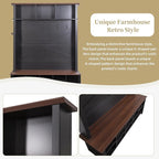 Merax Wood Rustic Hall Tree Entryway Bench with 6 Hooks and Adjustable Shelves, Farmhouse Mudroom Versatile Coat Racks with 16 Open Compartments, Entrance Organizer for Hallway Black