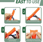Split Wire Loom Tubing, Cable Protector Sleeve, Braided Cable Management for TV/Computer/Home Theater/Engine Bay, Cord Protectors from Pets No Chew (Orange, 1"-25ft)