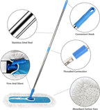 36" Commercial Dust Mop, MEIBEI Dust Floor Mop with Cotton mop Head, Dust Mop for Hardwood Floors with Long Handle, Industrial Dust Mop for Factory, Shopping Mall, Garage, Company, Hotel (36*5 inch)