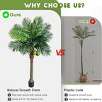 Large Artificial Palm Tree Big Faux Tropical Phoenix Trees Indoor Outdoor Realistic Floor Plants Tall Fake Plant for Modern Home Living Room Office Decor Porch Outside Patio arboles para decoracion
