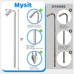 MySit 9" Tent Stakes, Metal Inflatables Stakes 60 Pack, Heavy Duty Galvanized Tent Stakes Metal, Tent Pegs Ground Trap Camping Stakes for Inflatables, Outdoor Decorations