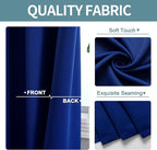 ChrisDowa Blackout Curtains 102 Inches Long for Living Room, Grommet Thermal Insulated Room Darkening Curtains for Bedroom (1 Panel Set, Royal Blue, 52W x 102L)