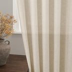 Beige Linen Curtains 80 inches Long for Loving Room Back Tab Light Filtering Privacy Sheer Curtains Rustic Farmhouse Bedroom Decor Cotton Textured Gauze Curtain 2 Panel Set 38x80