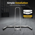 Tennis Court Squeegee 39.76 Inch Commercial Squeegee for Floor on Wheels Stainless Steel Squeegees Broom EVA Rubber Blade for Sport Court Garage Mall, Silver