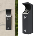 Commercial Outdoor Trash Can, Wall Mounted Receptacle Trash Bin with Lock Steel Hanging Garbage Can Container for Patio Hotels Restaurants Bars Home Office Park Street and Public Areas