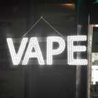 LED VAPE Sign for Business,32x10 inch Vape Smoke Sign Led for Window Wall Door w/Remote Control VapeSmoke Smoking Shop Store