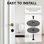 Door Hole Cover Plate, Door Knob Cover Door Knob Plate 2-5/8" Diameter Black Door Knob Covers Door Hole Filler Plate for Home Security (1, Black)