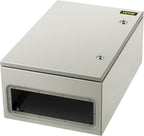VEVOR NEMA Steel Enclosure, 24 x 16 x 10'' NEMA 4X Steel Electrical Box, IP66 Waterproof & Dustproof, Outdoor/Indoor Electrical Junction Box, with Mounting Plate