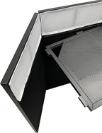 Cedarslink BEAST-8 Large 46" Wide DJ Event Facade White/Black Scrim Booth+ UPPER/LOWER COLOR MIXING INCLUDED! All Aluminum Build only 22 LB