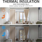 JIUZHEN Blackout Curtains for Bedroom - Thermal Insulated Room Darkening Rod Pocket Curtains for Living Room, Set of 2 Panels with Tiebacks, 70 x 96 Inch Length, Beige