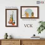 VCK 11x17 Picture Frame 5 Pack, Brown Wood Poster Frame with Exclusive Wood Grain, Wall Hanging