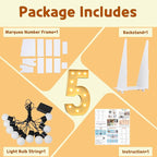 imprsv 4FT Light Up Letters, Marquee Numbers for 15th 50th Birthday Decorations, Anniversary Party Decor, Mosaic Numbers Kit