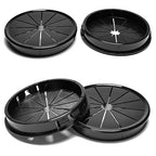 4 Pcs Cable Grommet, Snap Bushing 2-5/8" (70 mm) Mounting Diameter, Flexible Petal-Shaped Buckle Round Nylon Desk Grommet for Wires Through Countertop Cord Organizer and Protection, Black