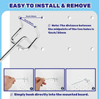 40Pcs 4" /100mm Stainless Steel Pegboard Display Hooks Bulk Set, Silver Garage Organization Peg Wall Hook Metal Slatwall Panel Hook Fit 1/8 and 1/4 Inch Pegboard for Retail