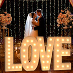 Marquee Letters 4 Feet Tall, 4FT Large Light up Letters F, Big Sign F with Warm White Light for Birthday Wedding Proposal Engagement Graduation Party Backdrop Decorations