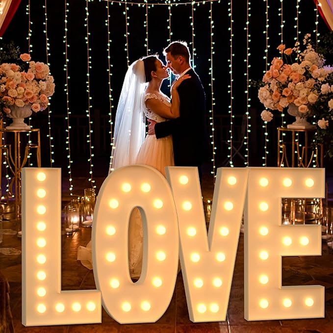 Marquee Letters 4 Feet Tall, 4FT Large Light up Letters Y, Big Sign Y with Warm White Light for Birthday Wedding Proposal Engagement Graduation Party Backdrop Decorations