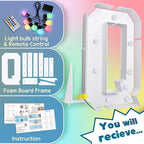 imprsv 3FT Colorful Marquee Letters Q, 18 Colors Large Light up Letters Alphabet Sign with Remote, Big Marry Me Sign, Birthday Party Decorations Anniversary Wedding Decoration