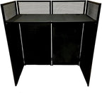 DJ Event Facade White/Black Scrim Metal Frame Booth + 20" x 40" Flat Table Top Includes Both White and Black Panels + Carrying Cases!