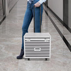 Rolling Cart for Teachers, Rolling File Cart with Hanging Folders, Portable File Box with Handle, Aluminum Alloy, Passcode Lock, Striped Pattern