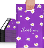 JinRuiKJ Poly Mailers with Handle 12x15.5 Inch 50 Pcs, Easy to Carry Packaging Bags for Small Business, Thank You Shipping Bags with Self Adhesive Strip, Tearproof and Waterproof