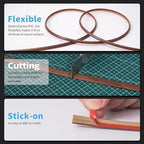 Art3d 20ft Outside Vinyl Corner Trim Peel and Stick for Tile and Wall Edges, Furniture Decoration, Cherry