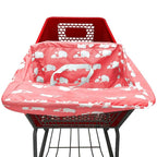 Portable Shopping Cart Cover | High Chair and Grocery Cart Covers for Babies, Kids, Infants & Toddlers ✮ Includes Free Carry Bag ✮ (Simple Pink Elephant)