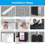 PULUZ Studio Light Box Photography, 31x31 inch Large Photo Light Box with 234 LED Beads, CRI >95, Professional Portable Photo Booth Shooting Tent Kit with 4 Color PVC Backdrops for Product Photography