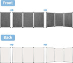 Nisorpa 3+1 Panel Trade Show Presentation Board 70.8 x 35.4 in Desktop Tri Fold Display Board Gray Single Sided Tabletop Display 4 Folding Panels with Moving Bag