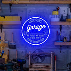Custom Garage Neon Signs for Wall Decor, Personalized LED Neon Lights Tool Wrench Sign for Men Dad Gifts, Customized Garage Light Up Signs for Workshop Carport Repair Shop Carbarn Man Cave Business