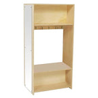 Wood Designs 49" H Dress-Up Locker with Mirror for Kids Play Room, Natural
