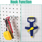 G.CORE 10 Pack Pegboard Hooks, Peg Board Tool Utility Hooks & Hangers Fit 1/4" Pegboards, Heavy Duty Metal Peg Board Shelving Hooks, Wall Organizers and Storage for Craft Room Garage Workbench Office