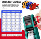 KPX MX5500 Pricing Tag Gun with 5150 pcs Sticker Labels & Extra Inker, 8 Digits Tag Maker for Retail Shop, Grocery Store (Green)